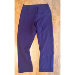 Lululemon Wunder Under High Rise Crop Leggings Purple Size 8 Workout Yoga Pants